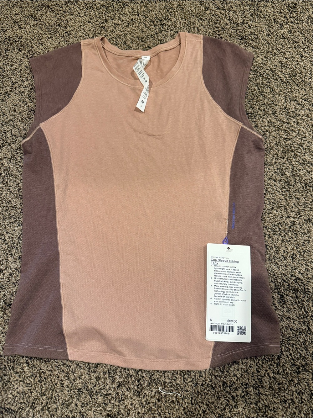 Lululemon cap sleeve hiking tank